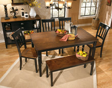 Load image into Gallery viewer, Owingsville - Black/Brown - Large Dining Room Bench