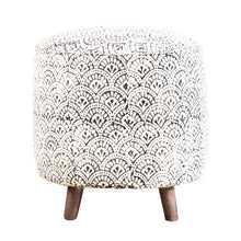 Load image into Gallery viewer, Accent : Accent Stools - Cream - Round Upholstered Accent Stool Cream And Black