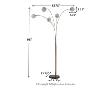 Load image into Gallery viewer, Winter - Silver Finish - Metal Arc Lamp (1/CN)