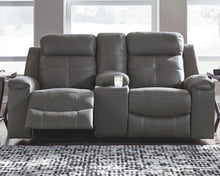Load image into Gallery viewer, Jesolo - Dark Gray - DBL Rec Loveseat w/Console