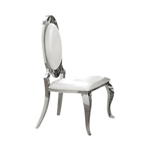 Load image into Gallery viewer, Creamy White - Antoine Oval Back Side Chairs Cream And Chrome (Set of 2)