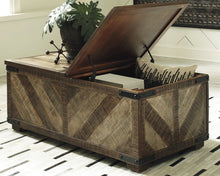 Load image into Gallery viewer, Cordayne - Rustic Brown - COCKTAIL TABLE WITH STORAGE