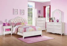 Load image into Gallery viewer, Caroline Collection - Pink - Caroline Full Upholstered Panel Bed Pink And White