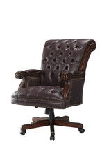 Load image into Gallery viewer, Home Office : Chairs - Dark Brown - Tufted Adjustable Height Office Chair Dark Brown
