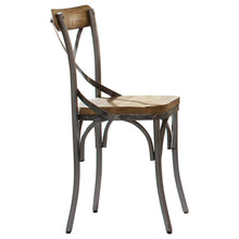 Load image into Gallery viewer, Barrett Cross Back Side Chairs Natural And Gunmetal (Set of 2)