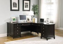 Load image into Gallery viewer, Garson Collection - Garson 8-drawer L-shaped Office Desk Cappuccino