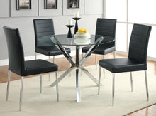 Load image into Gallery viewer, Vance Collection - Vance Glass Top Dining Table With X-cross Base Chrome