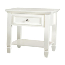 Load image into Gallery viewer, Square 1-drawer End Table With Lower Shelf White