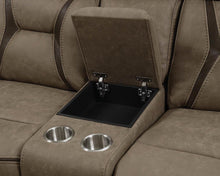 Load image into Gallery viewer, Higgins Motion Collection - Tan - Higgins Pillow Top Arm Motion Loveseat With Console Tan