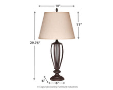 Load image into Gallery viewer, Mildred - Bronze Finish - Metal Table Lamp (2/CN)