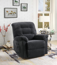Load image into Gallery viewer, Living Room : Power Lift Recliner - Charcoal - Upholstered Power Lift Recliner Charcoal