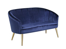 Load image into Gallery viewer, Blue - Upholstered Accent Settee Blue