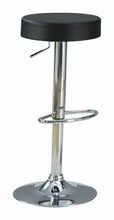 Load image into Gallery viewer, Rec Room/ Bar Tables: Chrome/glass - Black - 29" Adjustable Bar Stool Chrome And Black