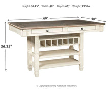 Load image into Gallery viewer, Bolanburg - Two-tone - RECT Dining Room Counter Table