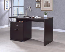Load image into Gallery viewer, Irving Collection - Irving 2-drawer Office Desk With Cabinet Cappuccino