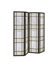 Load image into Gallery viewer, Floral - 4-panel Floral Print Folding Screen Multi-color