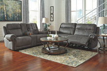 Load image into Gallery viewer, Austere - Gray - DBL Rec Loveseat w/Console