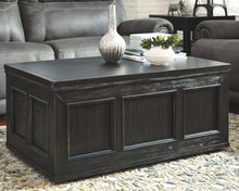 Load image into Gallery viewer, Gavelston - Rubbed Black - Lift Top Cocktail Table
