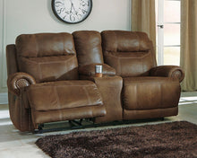 Load image into Gallery viewer, Austere - Brown - DBL Rec Loveseat w/Console