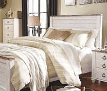 Load image into Gallery viewer, Willowton - Whitewash - Queen/Full Panel Headboard