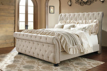 Load image into Gallery viewer, Willenburg - Linen - King Upholstered Bed