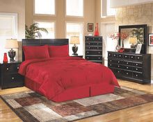 Load image into Gallery viewer, Shay - Almost Black - Queen/Full Panel Headboard