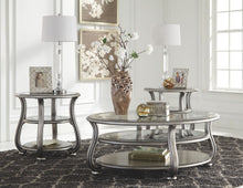 Load image into Gallery viewer, Coralayne - Silver Finish - Oval Cocktail Table