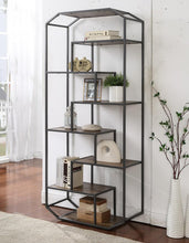 Load image into Gallery viewer, 6-shelf Bookcase Rustic Brown And Dark Grey