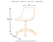 Load image into Gallery viewer, Office Chair Program - Brown - Home Office Swivel Desk Chair