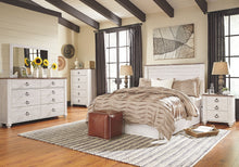 Load image into Gallery viewer, Willowton - Whitewash - Queen/Full Panel Headboard