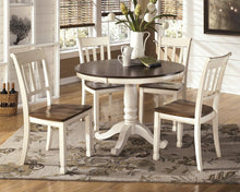 Load image into Gallery viewer, Whitesburg - Brown/Cottage White - 6 Pc. - Round Dining Room Table, 4 Side Chairs