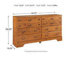 Load image into Gallery viewer, Bittersweet - Light Brown - 4 Pc. - Dresser, Mirror, Queen Panel Headboard with on Bed Frame