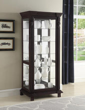 Load image into Gallery viewer, 6-shelf Rectangular Curio Cabinet Cappuccino And Clear