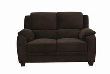 Load image into Gallery viewer, Chocolate - Northend Upholstered Loveseat Chocolate