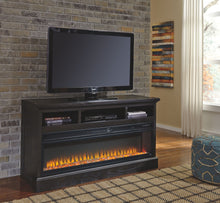 Load image into Gallery viewer, Entertainment Accessories - Black - Wide Fireplace Insert