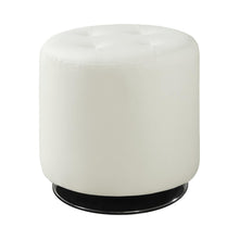 Load image into Gallery viewer, Accents : Ottomans - White - Round Upholstered Ottoman White
