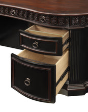 Load image into Gallery viewer, Rowan Collection - Rowan 7-drawer Executive Desk Black And Chestnut