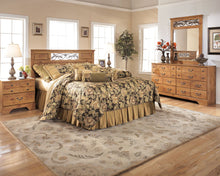 Load image into Gallery viewer, Bittersweet - Light Brown - 4 Pc. - Dresser, Mirror, Queen Panel Headboard with on Bed Frame
