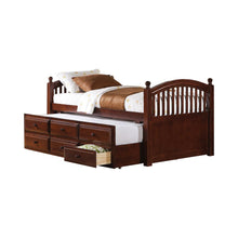 Load image into Gallery viewer, Twin Captain's Bed With Trundle - Twin Captain's Bed With Trundle And Drawers Chestnut