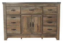 Load image into Gallery viewer, Trinell - Brown - Dresser with Fireplace Option