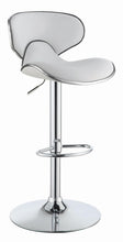 Load image into Gallery viewer, White - Upholstered Adjustable Height Bar Stools White And Chrome (Set of 2)