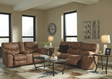 Load image into Gallery viewer, Boxberg - Bark - 3 Pc. - Reclining Sofa, Double Reclining Loveseat with Console, Champori Table Set