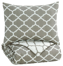 Load image into Gallery viewer, Media - Gray/White - Twin Comforter Set