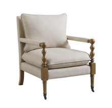 Load image into Gallery viewer, Beige - Upholstered Accent Chair With Casters Beige