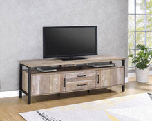 Load image into Gallery viewer, 71" 2-drawer Tv Console Weathered Oak