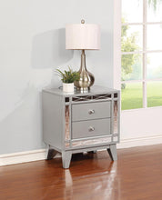 Load image into Gallery viewer, Leighton Collection - Metallic - Leighton 2-drawer Nightstand Metallic Mercury