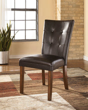 Load image into Gallery viewer, Lacey - Medium Brown - 5 Pc. - Rectangular Dining Room Table, 4 Upholstered Side Chairs