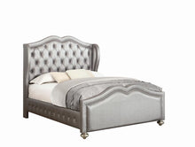 Load image into Gallery viewer, Belmont Upholstered Bed - Metallic - Belmont Tufted Upholstered Queen Bed Metallic