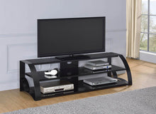 Load image into Gallery viewer, 3-tier Tv Console Black