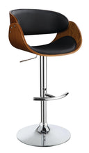 Load image into Gallery viewer, Black - Adjustable Bar Stool Black And Chrome
